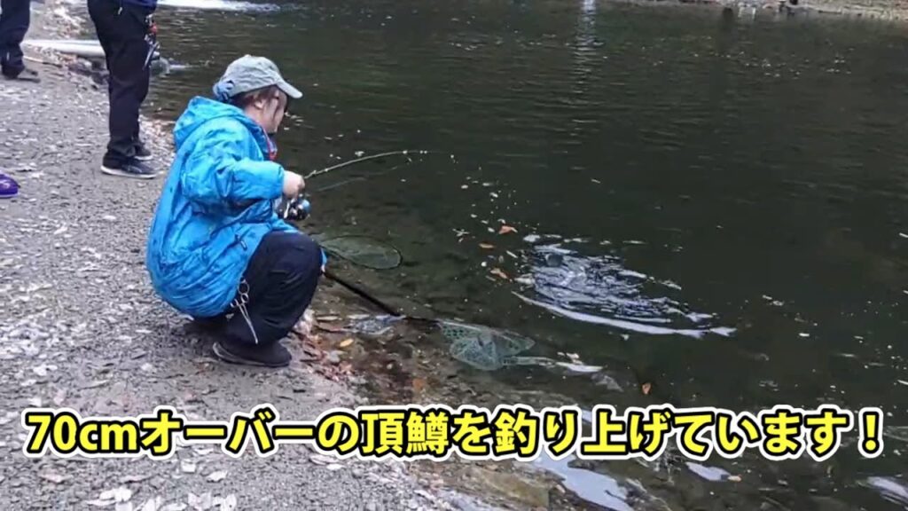 70cmオーバーを釣り上げた女性アングラーの方に密着【あいづフィッシングエリア・エリアトラウト・管理釣り場】