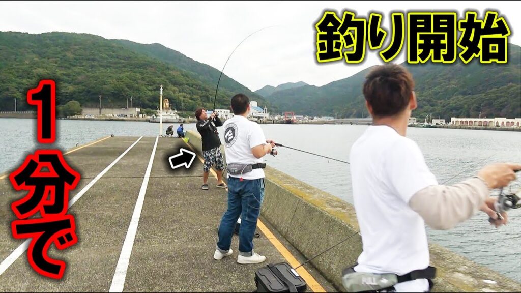 五島の沖堤防でショアジギしたら一投目で青物が！