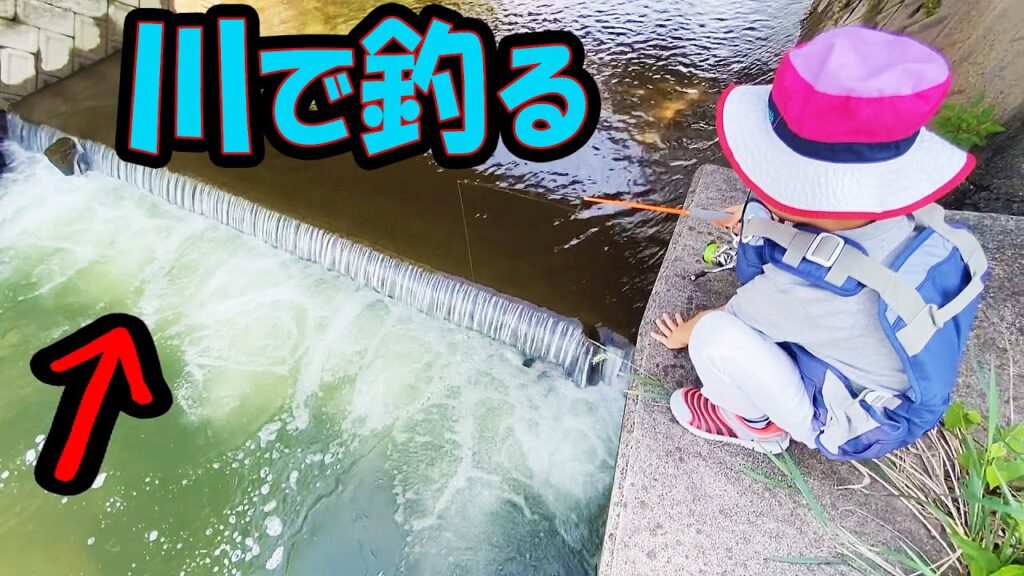夏休みは近くの川でこんな釣り。