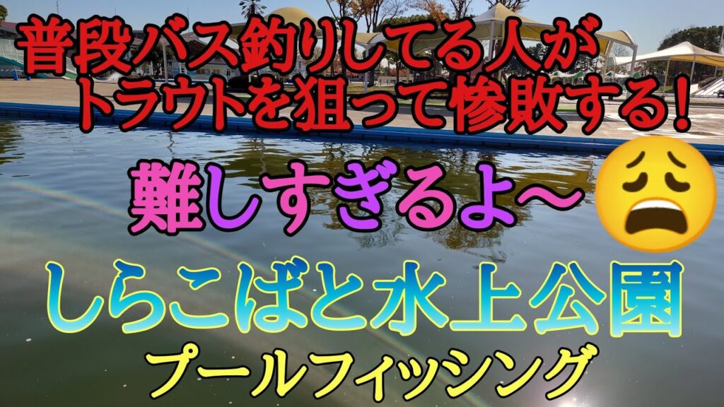 しらこばと水上公園　惨敗！　エリアトラウト　プールフィッシング 水中動画も