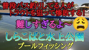 しらこばと水上公園 惨敗! エリアトラウト プールフィッシング 水中動画も