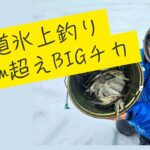 凍った川の上で釣りしてみた【氷上チカ釣り】- ice fishing -