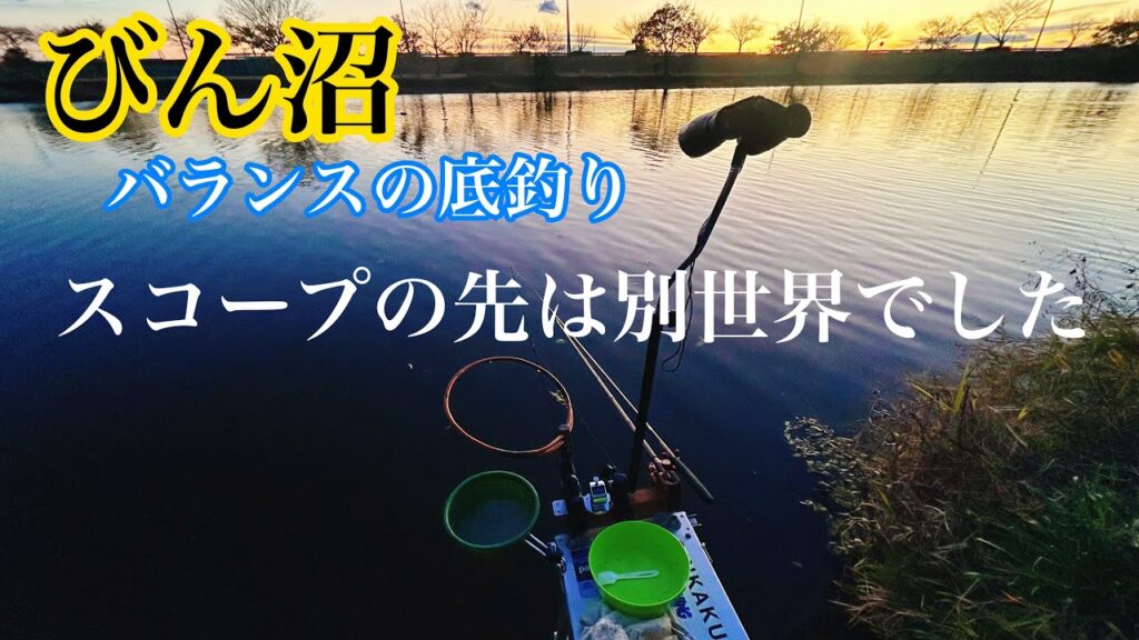 【ヘラブナ釣り】夕方のびん沼！スコープの先は別世界でした