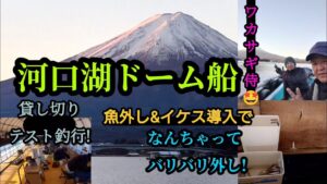 河口湖ドーム船ワカサギ釣り。魚外し付きイケスで、なんちゃってバリバリ外し。