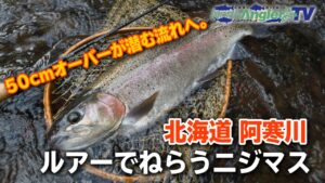 50cmオーバーもねらえる！阿寒川のトラウトルアーフィッシング