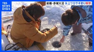 赤城大沼で冬の風物詩「氷上ワカサギ釣り」解禁 群馬県前橋市|TBS NEWS DIG