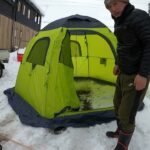 氷上ワカサギ釣り目前にテントを広げて点検したら・・・（桧原湖ワカサギ釣り）