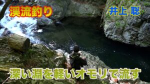 井上聡 渓流釣り 深い淵を軽いオモリで流す