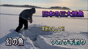 朱鞠内湖まさかのこの穴から幻の魚が??ワカサギ釣り&泳がせ釣り