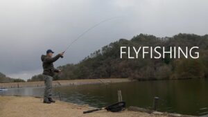 【フライフィッシング】冬の管理釣り場でニジマスを釣る。
