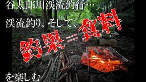 首都圏から日帰りできる渓流釣り、谷太郎川で午後から釣りをして焚火してプチキャンプ気分
