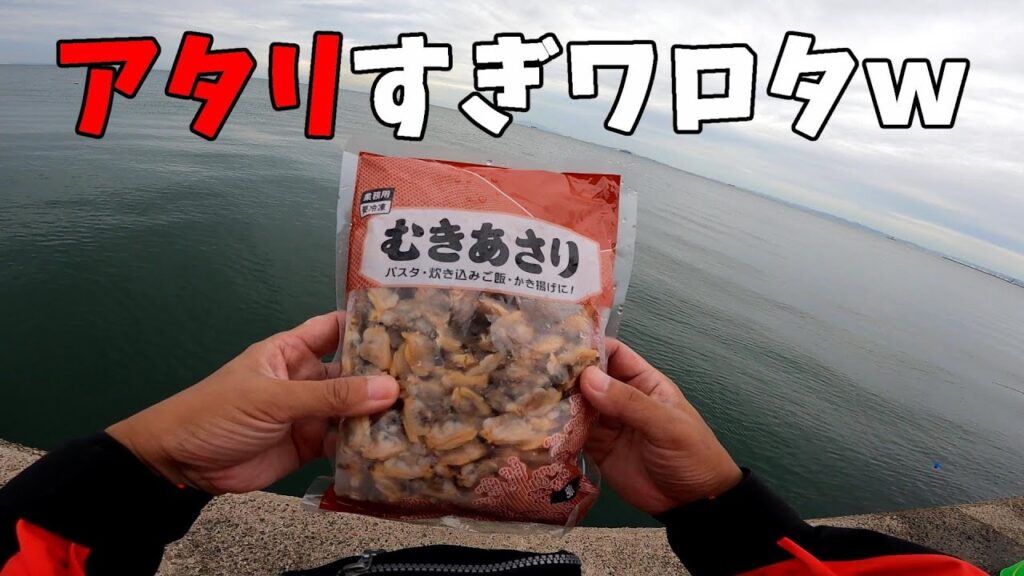 業務スーパーのむきあさりで海釣り入門に楽しすぎる釣り