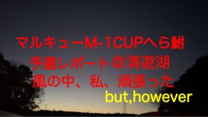 2025/2/11 マルキューM-1CUPへら清遊湖予選当日のレポート動画です。競技中の動画撮影は禁止の為ありません。
