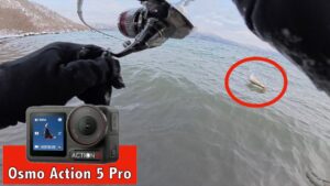 足元でキタッ！！極寒の支笏湖釣りでDJIの最新アクションカメラを試してきた