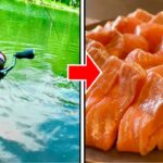 管理釣り場で二種類の大物サーモンを釣って生で食べ比べてみた　エリアトラウトin黒保根渓流フィッシング