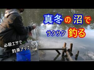 真冬の沼でサクサク釣る♪釣果が上がる餌を持って釣りに行こう!釣れる餌の作り方も大公開♪