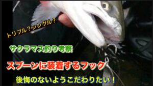 サクラマス釣り考察・スプーンに装着するフックは九頭竜川を例に