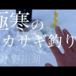【ワカサギ釣り】氷に穴を開けて魚を釣る。そして食べる。【小野川湖】