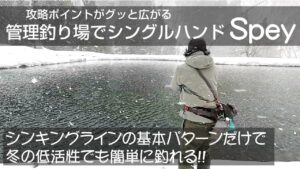 真冬の管理釣り場でシングルハンドスぺイ！バックキャスト禁止エリアでもフライで釣れる！