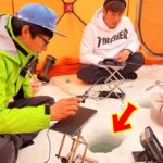 凍った湖に穴を開けて無限に釣れる激ウマ魚を狙う！