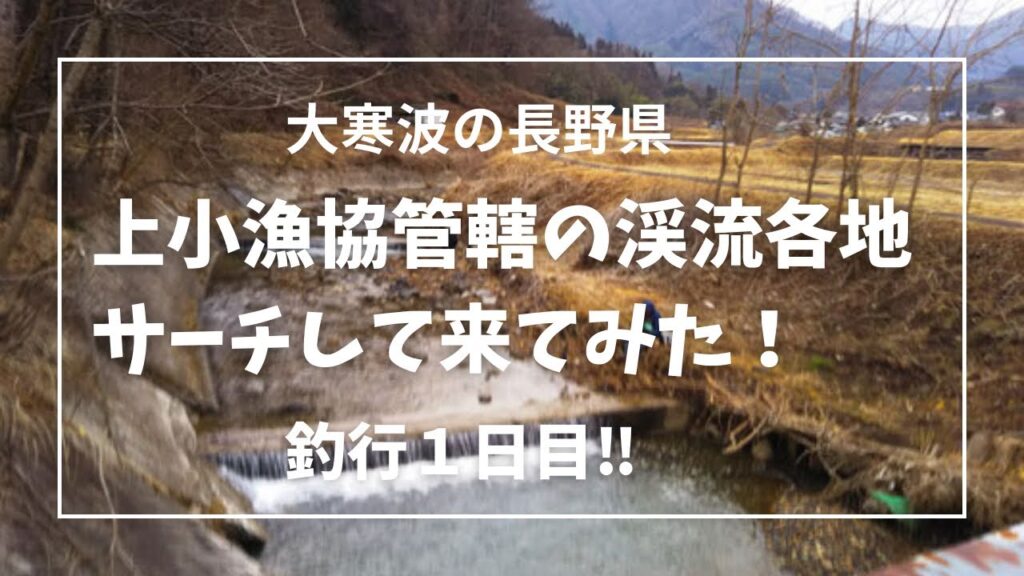 【渓流ルアー】大寒波の上小漁協の管轄河川をハシゴしてみた。放流ポイントにいってみたが意外な事実が・・・