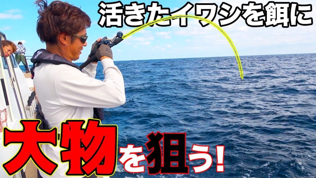 船の上で泳がせ釣りをするとデカい魚が爆釣！？