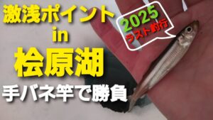 【ワカサギ釣り】激浅ポイント㏌桧原湖【手バネ竿】で100匹を狙え!2025氷上ラスト釣行!