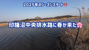 【バス釣り】2025年の印旛沼中央排水路のバス釣りスタート!! プラグで釣れる季節になりまし🎵