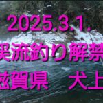 2025 渓流釣り解禁‼️（3/1 滋賀県　犬上川）