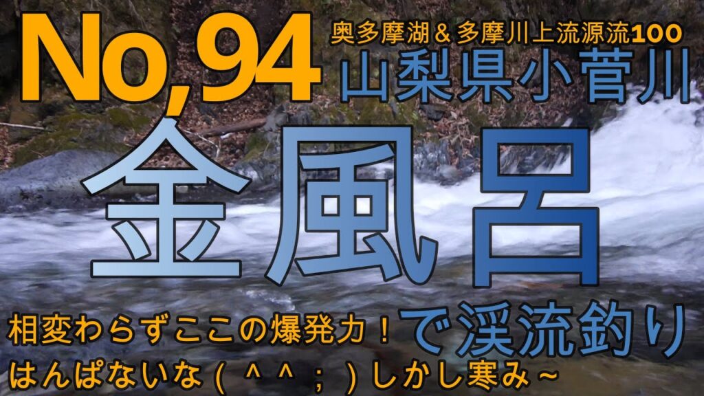 小菅川金風呂で夕まず目渓流釣りNo,94