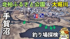 手賀沼「北柏ふるさと公園 &大堀川」釣り場探検|無料駐車場・トイレ完備、鯉・フナ・バスが狙える