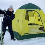 【釣りデビュー】北海道の凍結湖川で人生初のワカサギ釣りに挑戦してみた結果