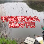 へら鮒釣り　平筒沼で、愛好会の下見　午前中雨　止んでから2時間位の試し釣り