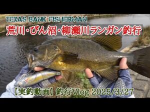 荒川、びん沼、柳瀬川ランガン釣行【実釣動画】釣行Vlog 2025/3/27@usbaits #荒川 #びん沼 #柳瀬川 #荒川バス釣り #柳瀬川バス釣り #バスフィッシング #川スモール