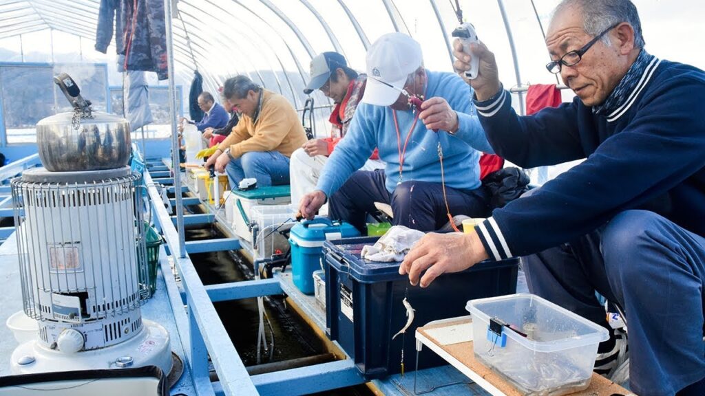 諏訪湖のワカサギ釣り好調　ベテランは１日千匹超