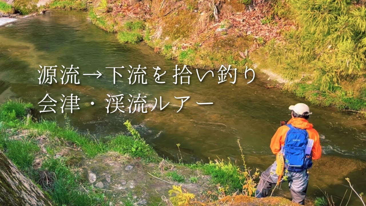 会津【渓流釣り】源流〜下流、軽快にヤマメ、イワナの釣り歩記。銀輝ヤマメも！