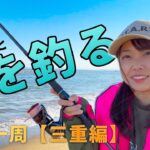 【三重県】車中泊女子が海釣りで食料調達【たるパパ登場】