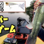 上野沼 ポッパーゲームが面白い！~バス釣りレンタルボート~