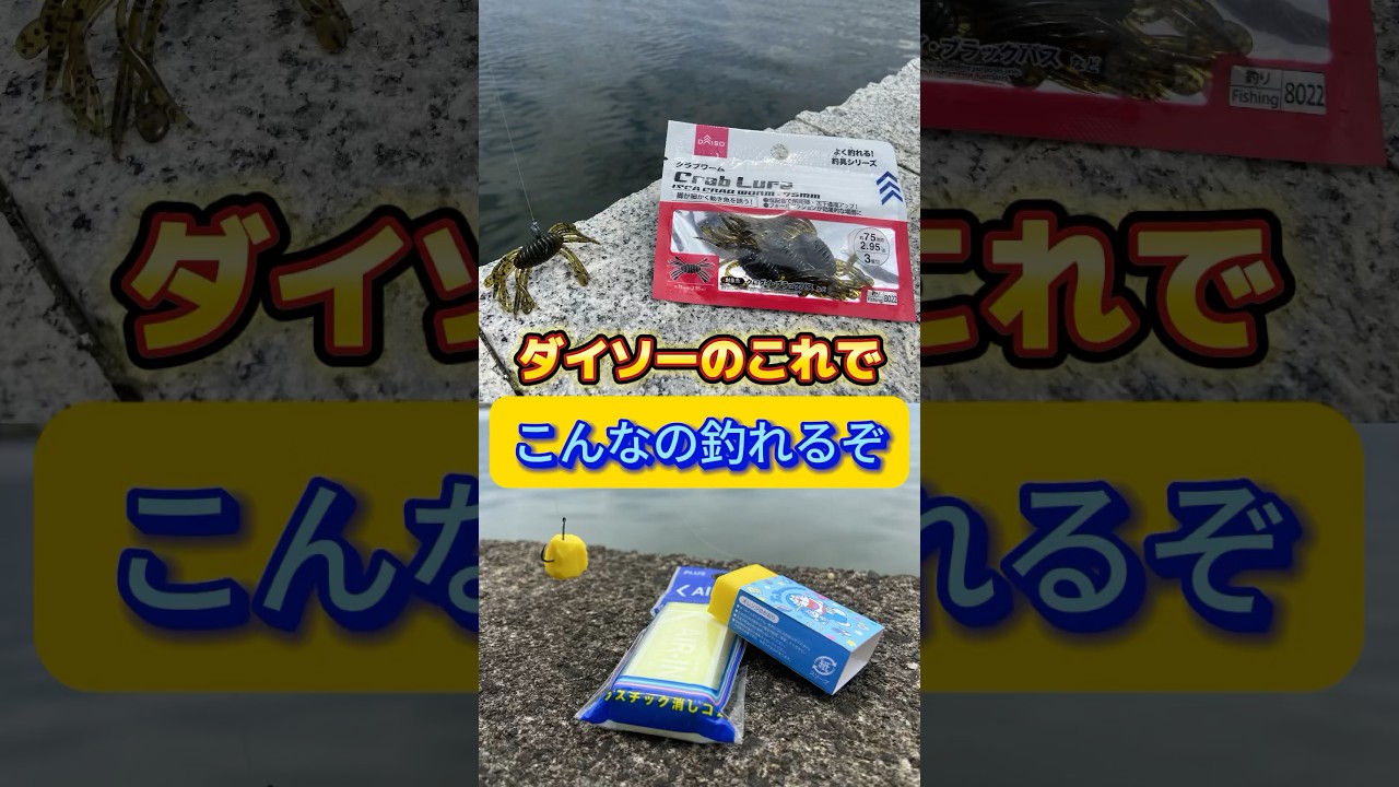 ダイソーの釣りエサが釣れるぞ！消しゴムまで食ってくる！