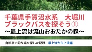 【手賀沼バス釣り】手賀沼水系　大堀川のバス釣り場探検①（最上流～上流　おおたかの森東）
