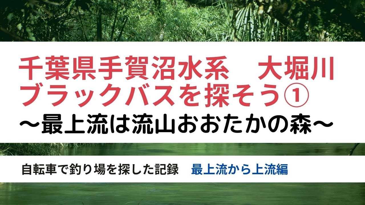 【手賀沼バス釣り】手賀沼水系 大堀川のバス釣り場探検①(最上流~上流 おおたかの森東)