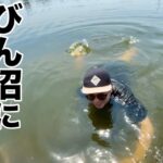 びん沼でへらぶな釣りしてたら川に落ちました。