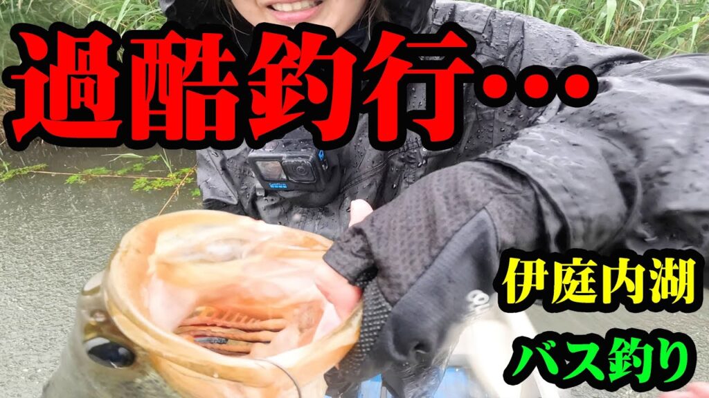 釣り人生で1番過酷な状況で釣りをしたらヤバいのがきた！【伊庭内湖】【バス釣り】【シャーベットヘアーチャンネル】【ミンコタエッジ45】【琵琶湖】