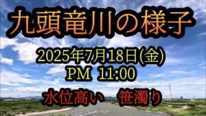 【九頭竜川の様子】水位高い　笹濁り　九頭竜川鮎釣り　2025年7月18日