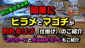 初心者の方必見！簡単にヒラメとマゴチが釣れるリグ（ジグヘッド以外の仕掛け）のご紹介　【直リグ　フリーリグ】２パターンとオススメワーム　鮃　ヒラメ　フラットフィッシュ　ワーム　クレイジーフラッパー