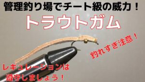 【フライタイイング】トラウトガムを巻いてみた！管理釣り場でチート級の威力！釣れすぎ注意！
