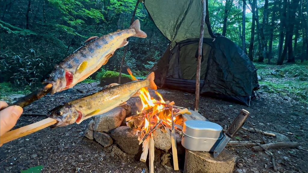 秘境の渓流で釣りキャンプしたら最高すぎた【おろキャン△】