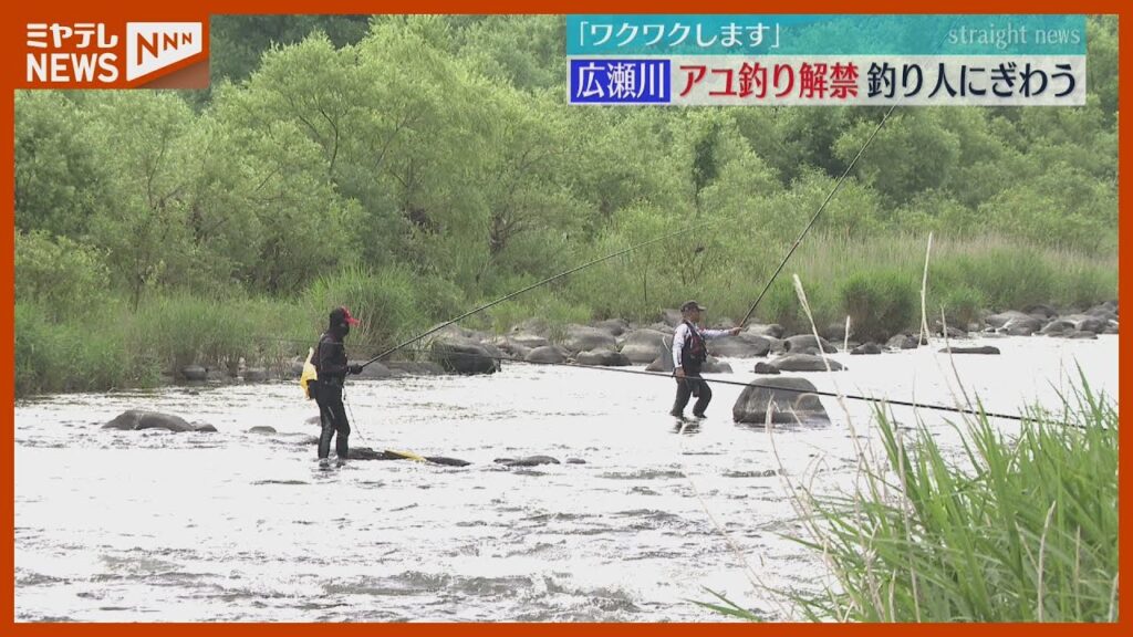 「ワクワクしますね」アユ釣りが解禁！早朝から広瀬川に釣り人集まる 宮城・仙台市