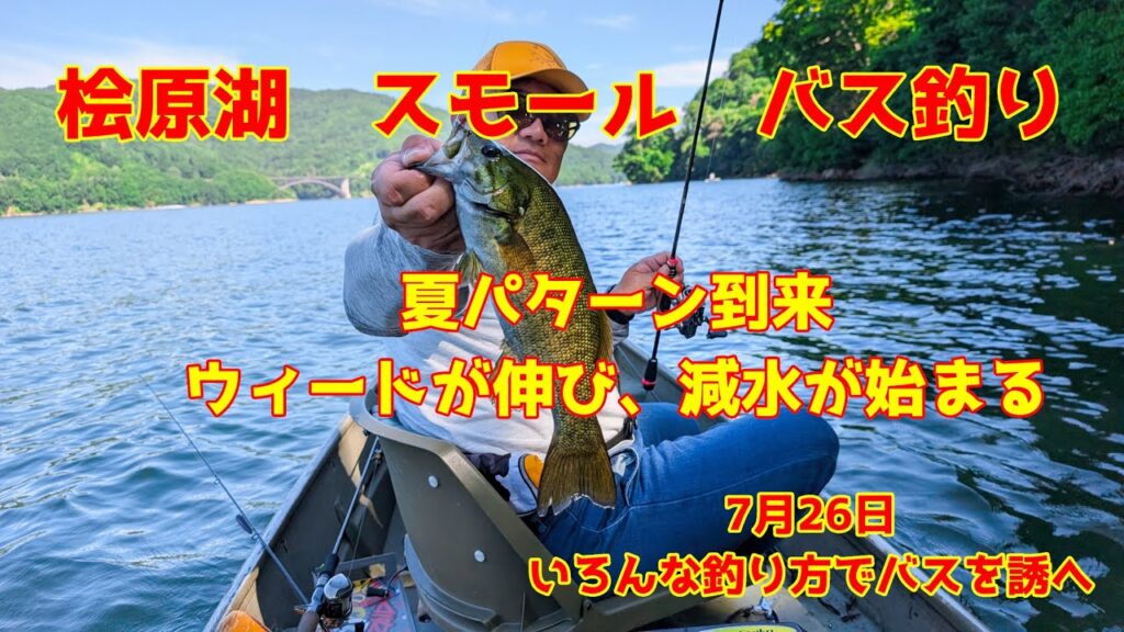 2025年7月26日　桧原湖　スモールマウスバス釣り　1ヶ月振りの桧原湖はすっかり夏パターン