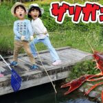 あーくんとザリガニ釣りに挑戦☆前よりもたくさん獲れるかな？？himawari-CH